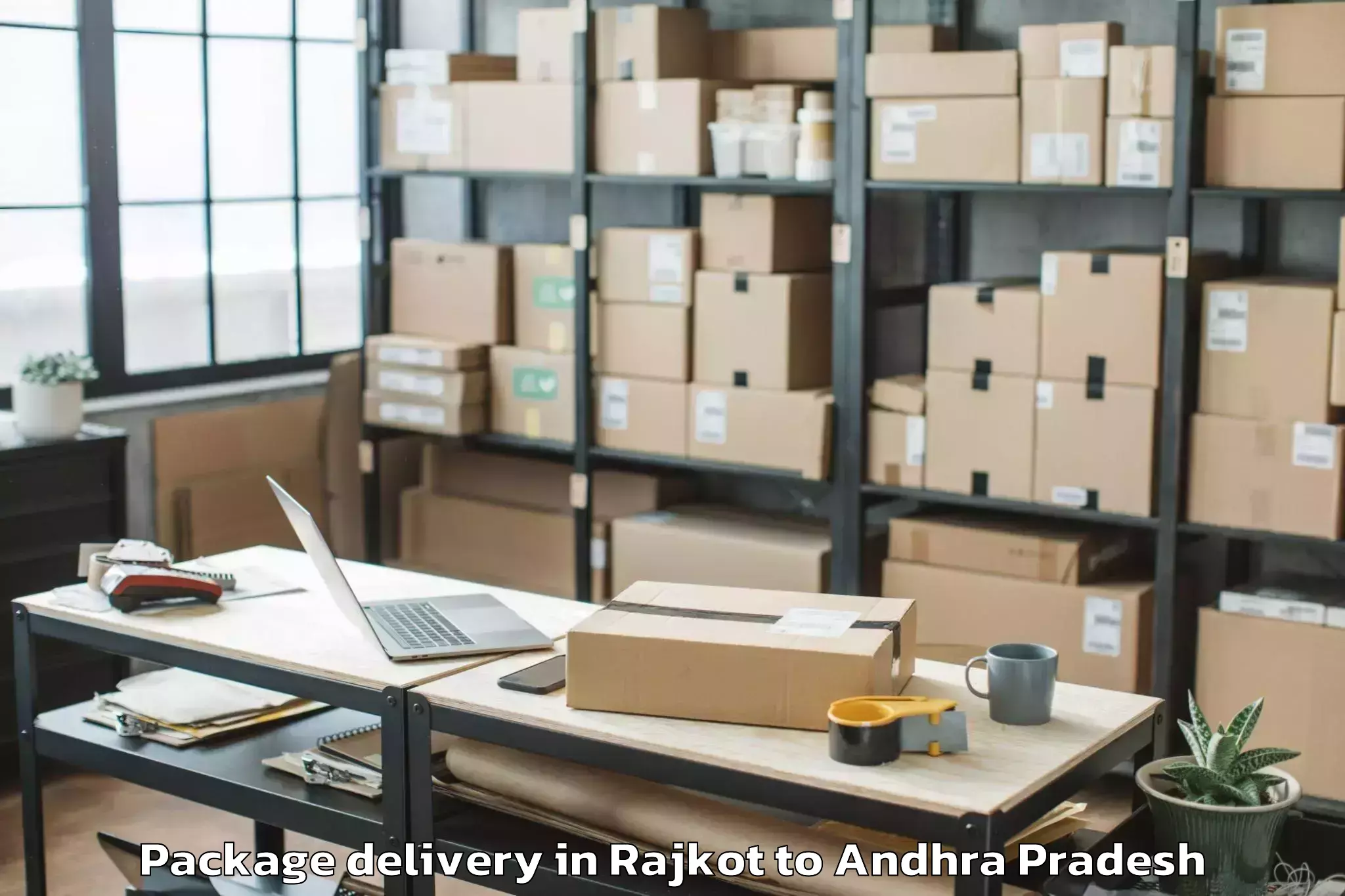 Quality Rajkot to Kirlampudi Package Delivery